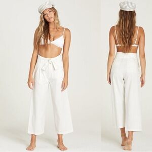Billabong White Tie Front Pants